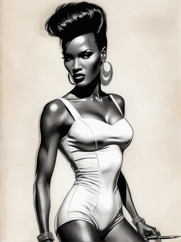 pin-up girl,retro pin up girl,pin up girl,bettie,watercolor pin up,ikpe,pin ups,pin-up model,coffy,ororo,toccara,black woman,rebbie,nichelle,valentine pin up,caniff,dessin,african american woman,retro pin up girls,cassie,Illustration,Realistic Fantasy,Realistic Fantasy 23