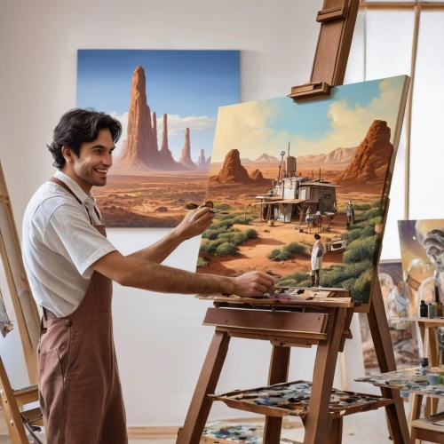 italian painter,painting technique,mexican painter,painter,artista,pintor,artist portrait,photo painting,meticulous painting,donsky,pittura,oil painting,artist,art painting,hughart,dali,painting,desert landscape,varsavsky,bamiyan,Photography,General,Realistic