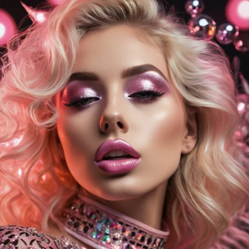 neon makeup,pink glitter,pink beauty,pink glazed,airbrushed,glammed,loboda,glam,jeffree,bright pink,lipgloss,neon candies,blusher,glosses,pink background,color pink,airbrush,bubblegum,lip gloss,lavender blush,Photography,General,Fantasy