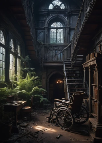 abandoned place,abandoned places,abandoned room,abandoned,lost place,abandoned house,lostplace,witch's house,gringotts,dandelion hall,abandoned school,staircase,lost places,winding staircase,diagon,herbology,empty interior,neverwhere,syberia,derelict,Illustration,Vector,Vector 14