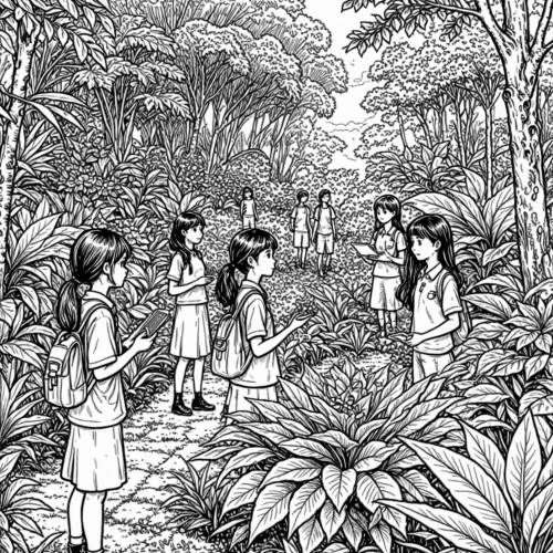 philodendrons,line art children,botanists,garden of plants,coloring page,fernery,coloring pages kids,illustration of the flowers,tea garden,botanical line art,gardeners,mono-line line art,happy children playing in the forest,exotic plants,lotus plants,forest workers,bullata,gondwanaland,ethnobotany,coloring pages,Design Sketch,Design Sketch,Black and white Comic