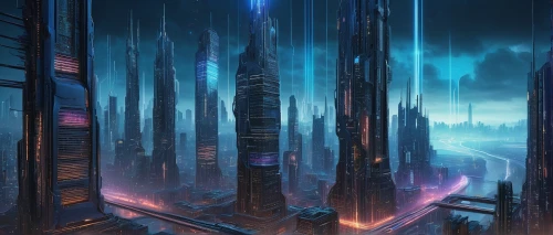 futuristic landscape,coruscant,cybercity,cityscape,metropolis,fantasy city,areopolis,sulaco,coruscating,cyberia,cybertron,megalopolis,cybertown,barrayaran,ancient city,citadels,dystopian,fantasy landscape,cyberport,widsith,Illustration,Realistic Fantasy,Realistic Fantasy 35