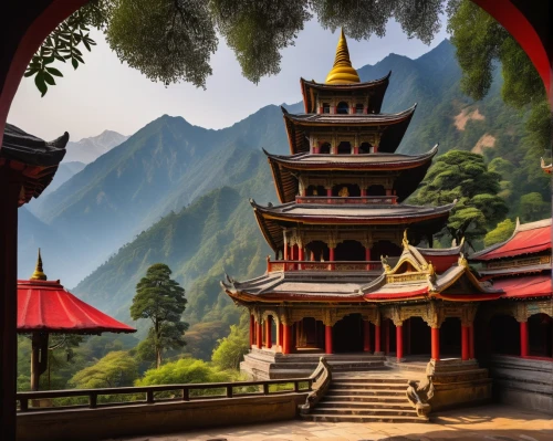 dzongsar,nepal,asian architecture,buddhist temple,dzongkhag,trongsa,wangchen,dzongkhags,punakha,hall of supreme harmony,the golden pavilion,rinchen,sikkim,dharmsala,lhakhang,wudang,dzongkha,lukla,shambhala,dharamsala,Art,Classical Oil Painting,Classical Oil Painting 24