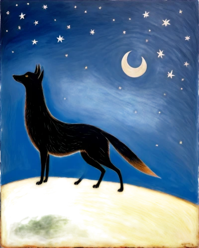 constellation wolf,kangas,kelpie,macropus,australian kelpie,howling wolf,kangaroo,atunyote,ratri,coyote,wallaroo,vulpecula,desert fox,roo,kanga,cangaroo,macropus rufogriseus,coyotes,eastern grey kangaroo,monoceros,Illustration,Abstract Fantasy,Abstract Fantasy 15