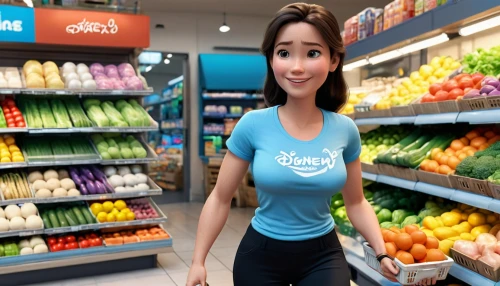 cashier,nutritionist,edeka,heijn,ocado,woman shopping,netgrocer,shopkeeper,loblaws,loblaw,grocer,homegrocer,renderman,supermarket,superstores,grocers,storeowner,superstore,schnuck,fonterra,Unique,3D,3D Character