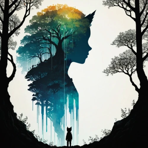 silhouette art,silhouette,tree silhouette,man silhouette,art silhouette,silhouette of man,map silhouette,woman silhouette,house silhouette,the silhouette,old tree silhouette,couple silhouette,mermaid silhouette,silhouettes,deer silhouette,ozark,trico,the forest,girl with tree,forest man,Illustration,Abstract Fantasy,Abstract Fantasy 19