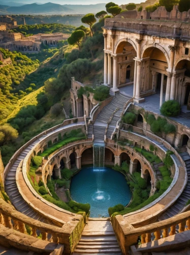 roman bath,dorne,sicily,jerash,foro romano,roma,ancient rome,tuscany,italica,water palace,rome,italy,fori imperiali,toscana,toscane,sicilia,tuscan,civita,roman theatre,tuscania,Illustration,Retro,Retro 20