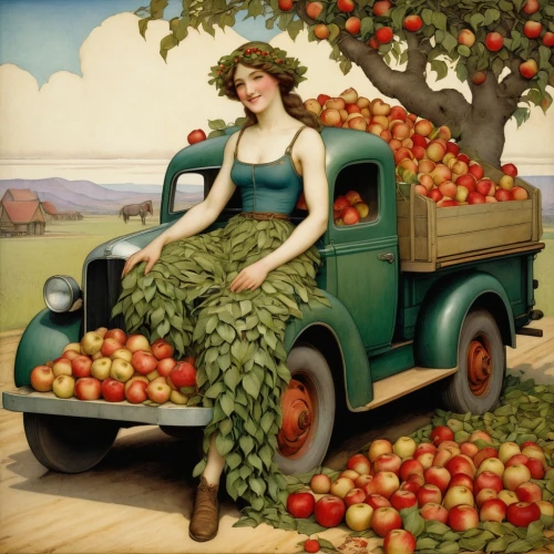 girl picking apples,woman eating apple,apple harvest,cart of apples,orchardist,green apples,fruit picking,apple tree,basket of apples,countrywoman,picking apple,provender,appletree,apple orchard,gleaners,harvests,woman in the car,glean,orchardists,green apple,Illustration,Retro,Retro 19