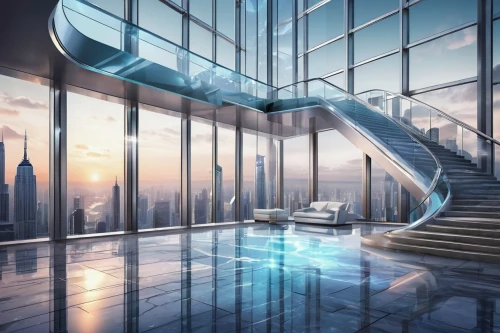 penthouses,skybridge,futuristic architecture,sky apartment,futuristic landscape,skywalks,sky space concept,glass wall,elevators,modern office,skyscraper,the skyscraper,the observation deck,futuristic art museum,glass building,escalators,skycraper,skyscrapers,staircase,skyloft,Unique,Design,Sticker