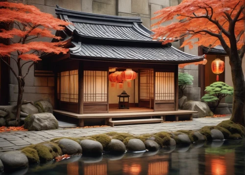 japanese shrine,japon,japanese-style room,asian architecture,japanese garden ornament,japanese art,japan garden,teahouse,beautiful japan,gion,ryokan,miniature house,shinto,teahouses,ryokans,japanese zen garden,japan landscape,japanese garden,japanese culture,heian,Illustration,Realistic Fantasy,Realistic Fantasy 21