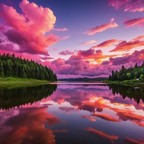 incredible sunset over the lake,purple landscape,beautiful lake,pink dawn,evening lake,splendid colors,beautiful landscape,nature wallpaper,windows wallpaper,reflection in water,beautiful colors,landscapes beautiful,water reflection,heaven lake,nature background,beautiful nature,reflexed,reflections in water,purple and pink,nature landscape,Photography,General,Realistic