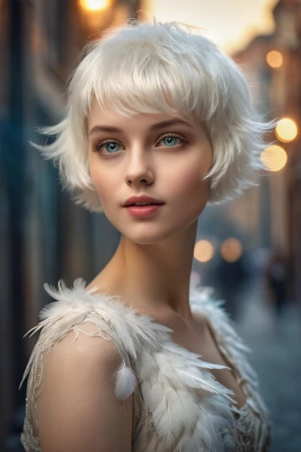 cirta,white lady,mystical portrait of a girl,fantasy portrait,albinos,mirifica,blonde woman,girl in a historic way,natural cosmetic,girl portrait,portrait photographers,ginta,white rose snow queen,blond girl,white fur hat,female doll,girl in a long,blonde girl,white bird,white dove,Photography,General,Cinematic