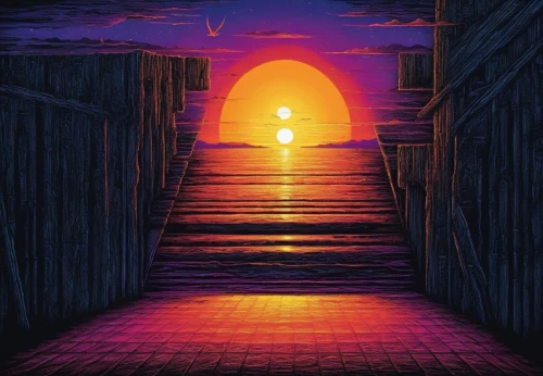 passage,heaven gate,cartoon video game background,gateway,beautiful wallpaper,portal,door to hell,pathway,walkway,passageway,scroll wallpaper,sun,the mystical path,the sun has set,road of the impossible,hd wallpaper,hall of the fallen,the way,sol,the path,Illustration,Realistic Fantasy,Realistic Fantasy 25