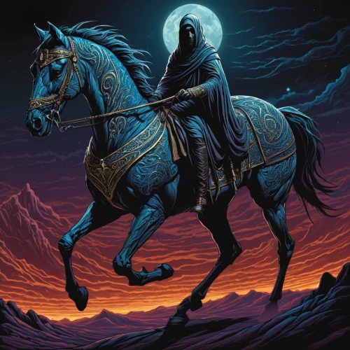 bronze horseman,black horse,arbaeen,horseman,sleipnir,samarra,beheshti,ghadeer,darkhorse,malazan,horsemen,shahnameh,shahnama,moharram,alpha horse,moonsorrow,karbala,khordad,marakkar,shaheedi,Illustration,Realistic Fantasy,Realistic Fantasy 25