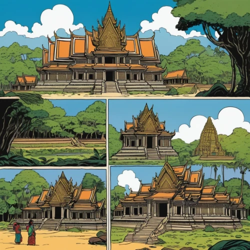 angkor,angkor wat,angkor wat temples,angkor thom,prasat,cambodia,kampuchea,cambodge,khmer,banteay,dhamma,pagodas,suwankhiri,prasathinphimai,phimai,javanese traditional house,borobudur,hluttaw,phnom,khine,Illustration,Vector,Vector 03