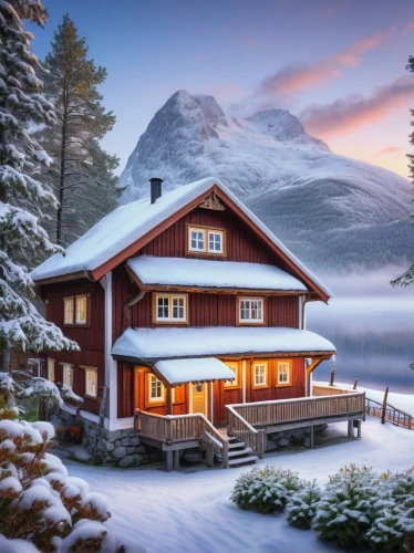 winter house,house in mountains,mountain hut,house in the mountains,the cabin in the mountains,mountain huts,christmas landscape,log cabin,chalet,grindelwald,winter landscape,ortler winter,log home,alpine village,home landscape,beautiful home,swiss house,snowy landscape,snow landscape,snow house,Art,Classical Oil Painting,Classical Oil Painting 24
