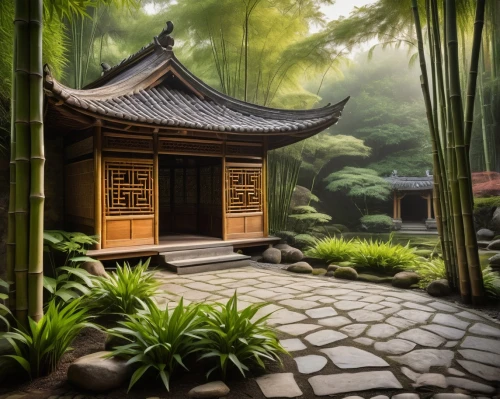 asian architecture,japanese shrine,japan garden,japanese garden,teahouse,bamboo forest,dojo,zen garden,japanese garden ornament,the golden pavilion,japanese zen garden,buddhist temple,japanese-style room,golden pavilion,teahouses,bamboo plants,wudang,oriental,shaoming,hyang garden,Art,Classical Oil Painting,Classical Oil Painting 19