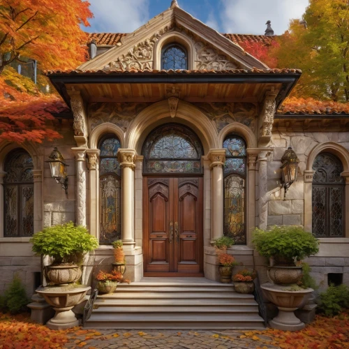 sapienza,briarcliff,autumn background,autumn frame,maplecroft,portal,autumn theme,the threshold of the house,marycrest,autumn scenery,monastery,fall landscape,autuori,autumn idyll,hall of the fallen,autumns,kykuit,church door,cloistered,beautiful buildings,Illustration,American Style,American Style 07