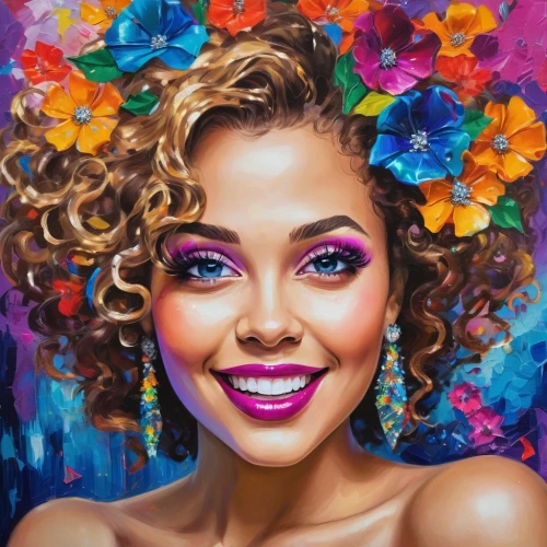 flower painting,girl in flowers,colorful floral,mapei,beyonce,custom portrait,digital art,digital painting,flower art,boho art,portrait background,hydrangeas,seni,digital artwork,hydrangea,art painting,beautiful girl with flowers,paschke,oil painting on canvas,world digital painting,Conceptual Art,Oil color,Oil Color 21