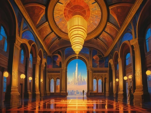 theed,hall of the fallen,cartoon video game background,art deco background,citadels,karakas,naboo,coruscant,atlantis,agrabah,gallifrey,rivendell,tirith,portal,background design,zathura,church painting,cathedral,immenhausen,fantasy picture,Conceptual Art,Sci-Fi,Sci-Fi 15