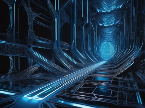 labyrinthian,descent,tron,tunnel,tunnels,tunneling,train tunnel,cyberia,sulaco,passage,tunnelers,tunel,conduits,mining facility,labyrinths,corridors,hollow way,conduit,cyberscene,futuristic landscape,Illustration,Vector,Vector 18