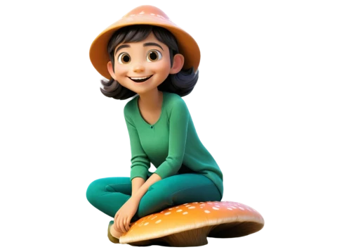 girl with bread-and-butter,disney character,emara,woman holding pie,lampwick,pinocchio,girl wearing hat,mushroom,pizza supplier,mushroom hat,merryweather,forest mushroom,lumo,storybook character,cute cartoon character,agnes,mini mushroom,female worker,campanella,tiana,Conceptual Art,Daily,Daily 10