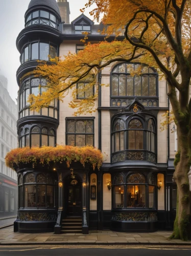 crooked house,claridge,knightsbridge,claridges,fortnum,bloomsbury,belgravia,aldwych,cittie,sansom,teahouses,casa fuster hotel,beautiful buildings,connaught,ebury,old town house,driehaus,edwardian,fitzrovia,victoriana,Illustration,American Style,American Style 12