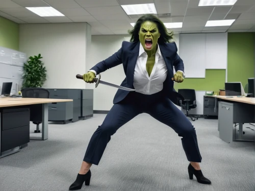 henchwoman,pitchwoman,wicked witch of the west,scary woman,markswoman,thriller,superheroine,halloween frankenstein,stuntwoman,neon human resources,sprint woman,gangnam,hulked,incredible hulk,blur office background,macarena,greenscreen,skrull,vfx,staff video,Photography,General,Realistic