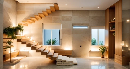 luxury bathroom,hallway space,interior modern design,luxury home interior,outside staircase,travertine,modern minimalist bathroom,contemporary decor,interior design,staircase,modern decor,stone stairs,hallway,stairwell,stairs,entryway,bath room,staircases,stairwells,penthouses,Photography,General,Realistic