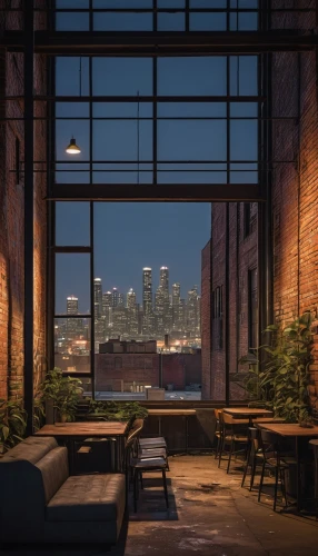 chicago night,urban,roof garden,roof terrace,rooftop,dusk,evening city,evening atmosphere,patios,lofts,rooftops,cityscape,window view,roof top,loft,bellevue,urban landscape,city view,above the city,beer garden,Illustration,Japanese style,Japanese Style 15