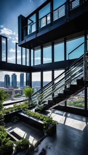 penthouses,sky apartment,roof landscape,block balcony,lofts,roof garden,roof terrace,skywalks,cantilevered,balconies,balconied,balcony,skyloft,observation deck,modern architecture,skybridge,residential tower,balcony garden,terrace,modern house,Illustration,Realistic Fantasy,Realistic Fantasy 46