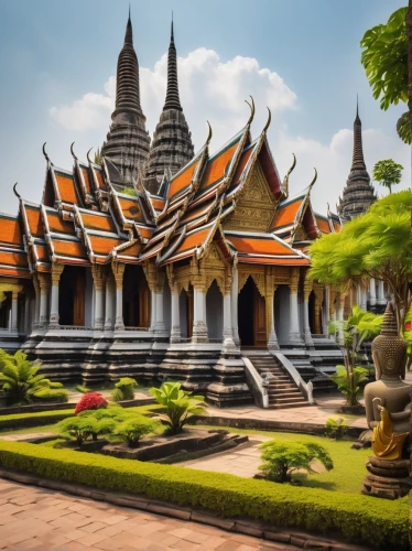 buddhist temple complex thailand,thai temple,phra,grand palace,phra nakhon si ayutthaya,phnom,sukhothai,chiangmai,prasat,luang,cambodia,vientiane,ayutthaya,buddhist temple,thai,prasathinphimai,sakdatorn,white temple,dhamma,thailands,Illustration,Vector,Vector 09