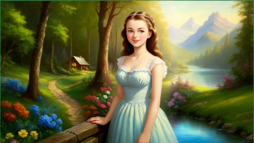 girl in a long dress,landscape background,fantasy picture,forest background,girl on the river,fairy tale character,springtime background,girl in the garden,portrait background,spring background,nature background,anarkali,fantasy portrait,margairaz,galadriel,world digital painting,girl in a long,principessa,photo painting,romantic portrait