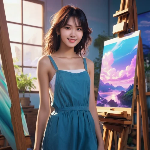 photo painting,portrait background,blue painting,sooyoung,world digital painting,painting technique,landscape background,painting,girl in a long dress,art painting,artist color,overpainting,blue dress,painter,phuquy,art,yuna,hwa,artistic,light of art,Photography,General,Realistic