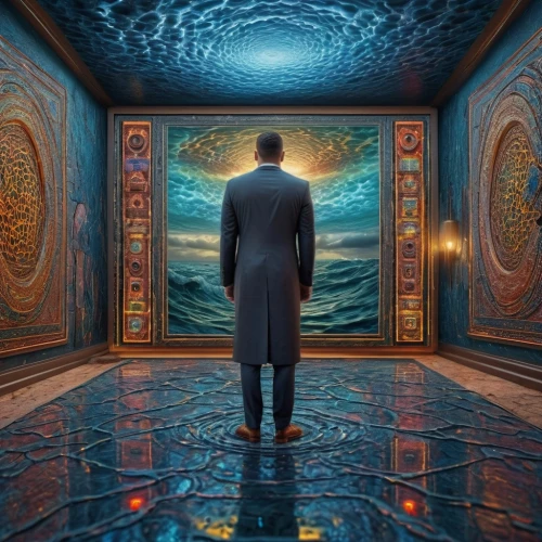 blue room,surrealism,dubbeldam,antechamber,oracular,imaginarium,mediumship,conjuror,mirror of souls,lubezki,psychosynthesis,mindscape,the threshold of the house,interdimensional,ascension,transcendence,fantasy picture,the mystical path,illusionist,immenhausen,Photography,General,Sci-Fi