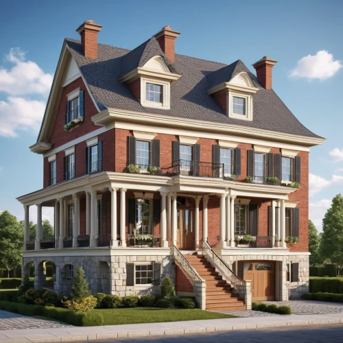 victorian house,new england style house,two story house,old victorian,mansard,3d rendering,italianate,rowhouse,exterior decoration,victorian,house drawing,country house,house painting,old colonial house,houses clipart,beautiful home,residential house,house purchase,restored home,clapboards,Photography,General,Realistic