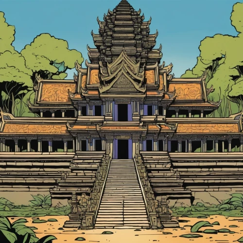 shambhala,vihara,pagodas,mahavihara,temples,angkor,amarapura,vimana,mahaparinirvana,ratanakiri,bhikkhu,bhikkhus,dhamma,cambodia,temple,nalanda,parameswara,angsana,asgiriya,mitrajaya,Illustration,Vector,Vector 03