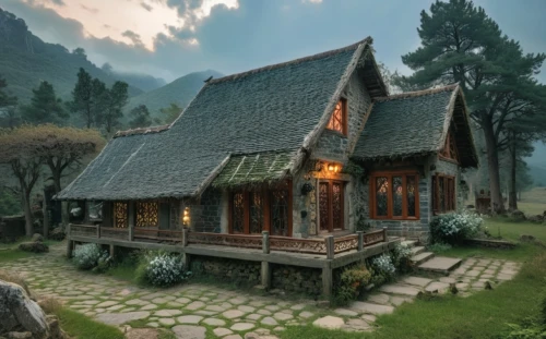 house in mountains,traditional house,house in the mountains,ancient house,wooden house,the cabin in the mountains,mountain settlement,alpine village,house in the forest,little house,small house,wooden houses,lonely house,home landscape,cottage,beautiful home,mountain village,winter house,wooden hut,country cottage,Photography,General,Fantasy