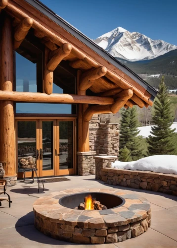 alpine style,fire bowl,fire place,chalet,the cabin in the mountains,fire pit,fireplaces,house in the mountains,lodge,breckinridge,lodges,routan,snow house,outdoor dining,keystone,breck,maligne,rocky mountain,firepit,breckenridge,Illustration,Realistic Fantasy,Realistic Fantasy 41