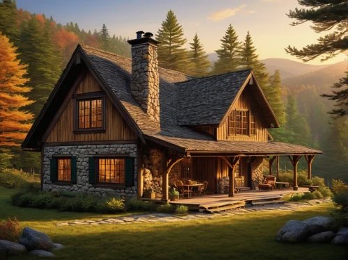 the cabin in the mountains,house in the forest,log cabin,summer cottage,house in the mountains,house in mountains,cottage,small cabin,country cottage,log home,wooden house,little house,small house,forest house,beautiful home,home landscape,miniature house,traditional house,lonely house,wooden hut,Art,Classical Oil Painting,Classical Oil Painting 43