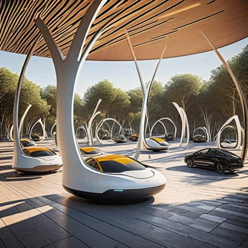 futuristic art museum,futuristic architecture,futuristic landscape,sky space concept,futuristic car,masdar,solar cell base,car showroom,ev charging station,arcology,biomimicry,renderings,spaceport,gyroscopic,concept car,aircell,airspaces,futuristic,heatherwick,sustainable car,Photography,General,Fantasy