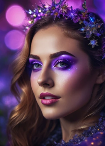 faery,fairy queen,faerie,lilac blossom,purple glitter,seelie,verbena,lilac flower,fantasy portrait,purple lilac,fairie,fairy peacock,fantasy picture,purple,purple background,fairy galaxy,lilac flowers,bejeweled,lilacs,the lavender flower,Photography,General,Fantasy