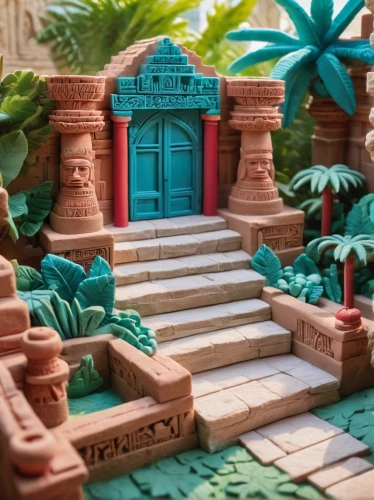 terracottas,terracotta,egyptian temple,kukulkan,lego background,popeye village,ancient city,viminacium,artemis temple,lego pastel,atlantis,bungalows,polyneices,lacosta,terracotta tiles,water palace,entrada,garden door,mausoleum ruins,glyptotek,Unique,3D,Clay