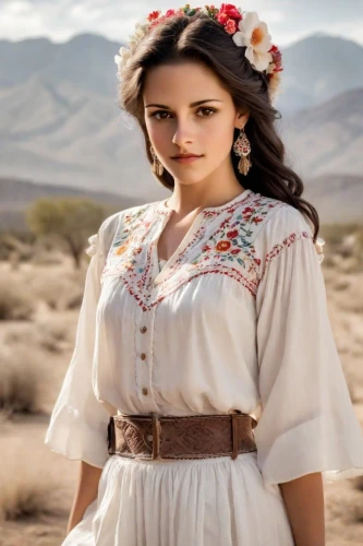 countrywoman,countrywomen,desert rose,desert flower,shepherdess,country dress,southwestern,miss circassian,mesquida,tatia,tvynovelas,beren,folk costume,milkmaid,scotswoman,persia,desert background,aromanians,countrygirl,carmen,Photography,Realistic