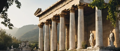 peristyle,temple of diana,greek temple,roman temple,garni,doric columns,delphi,artemis temple,colonnades,panagora,roman columns,ephesus,poseidons temple,tempio,artena,temple of hercules,messene,pergamon,capitolium,pillars,Art,Artistic Painting,Artistic Painting 07