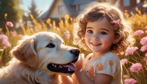 girl with dog,boy and dog,children's background,little boy and girl,dog breed,golden retriever,love for animals,dog pure-breed,cute cartoon image,girl and boy outdoor,retriever,dog illustration,cute puppy,puppy pet,labradoodle,tenderness,photo painting,companion dog,tendre,golden retriver,Photography,Artistic Photography,Artistic Photography 07