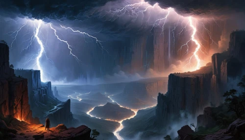 lightning storm,nature's wrath,lightning strike,metavolcanic,thunderstorms,fantasy landscape,torrential,turmoil,eruption,fantasy picture,a thunderstorm cell,storms,force of nature,thundershowers,the eruption,cloudbursts,tormenta,lightning,thunderclouds,tartarus,Conceptual Art,Sci-Fi,Sci-Fi 10
