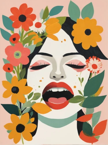 girl in flowers,retro flowers,flowerhead,chicanas,flower illustrative,retro modern flowers,flowers png,flowerheads,flower wall en,petal,oiran,vintage flowers,flower nectar,flower girl,digital illustration,falling flowers,flowerbox,diwata,rosacea,floral composition,Illustration,Vector,Vector 08