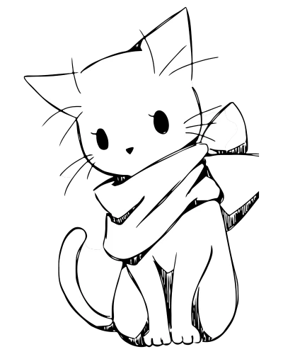 cat line art,doodle cat,kihon,drawing cat,little cat,cartoon cat,korin,white cat,snowcat,young cat,kitz,catclaw,atoki,ferrin,kitto,scarf animal,minurcat,cat vector,kitty,jiwan