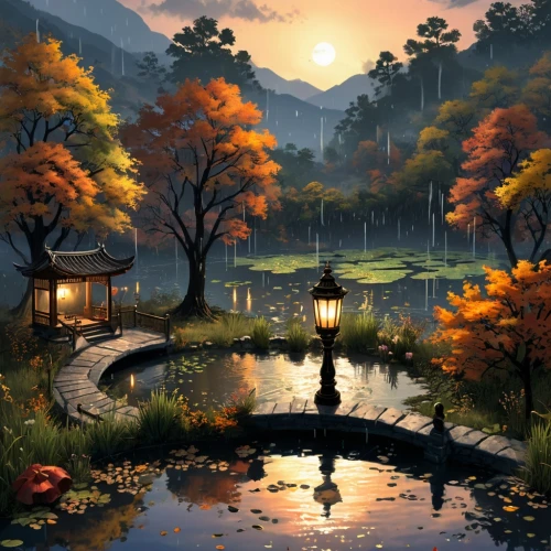 autumn landscape,autumn background,autumn scenery,landscape background,fall landscape,autumn idyll,fantasy landscape,autumn morning,autumn mountains,the autumn,light of autumn,one autumn afternoon,autumn day,autumn,autumn forest,in the autumn,autumn songs,world digital painting,autumn theme,home landscape,Unique,Design,Character Design